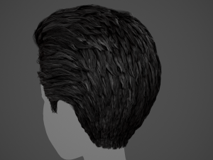 Male Hair Cards Style 4 -Quiff Modelo 3D