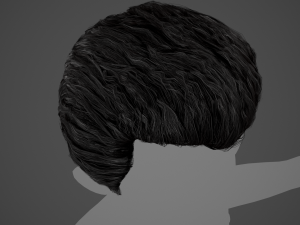 Male Hair Cards Style 4 -Quiff Modelo 3D