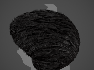 Male Hair Cards Style 4 -Quiff Modelo 3D