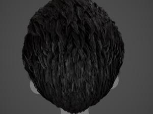 Male Hair Cards Style 4 -Quiff Modelo 3D