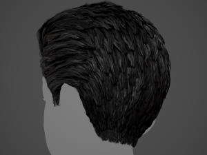 Male Hair Cards Style 4 -Quiff Modelo 3D