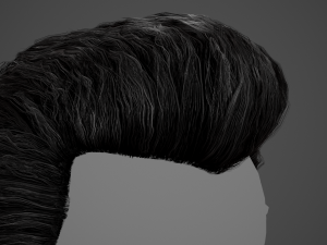 Male Hair Cards Style 4 -Quiff Modelo 3D