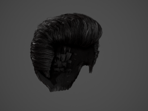 Male Hair Cards Style 4 -Quiff Modelo 3D