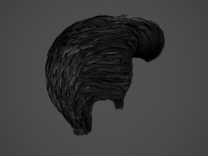 Male Hair Cards Style 4 -Quiff Modelo 3D