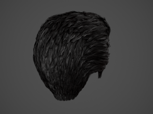 Male Hair Cards Style 4 -Quiff Modelo 3D