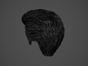 Male Hair Cards Style 4 -Quiff Modelo 3D