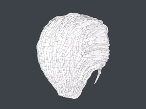 Male Hair Cards Style 4 -Quiff Modelo 3D