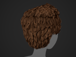 Male Hair Cards Style 5 - Wavy Hair Modelo 3D