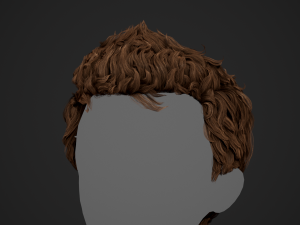 Male Hair Cards Style 5 - Wavy Hair Modelo 3D