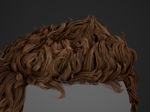 Male Hair Cards Style 5 - Wavy Hair Modelo 3D