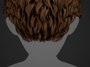Male Hair Cards Style 5 - Wavy Hair Modelo 3D