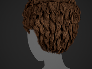 Male Hair Cards Style 5 - Wavy Hair Modelo 3D