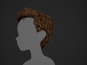 Male Hair Cards Style 5 - Wavy Hair Modelo 3D