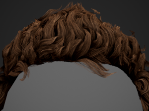 Male Hair Cards Style 5 - Wavy Hair Modelo 3D