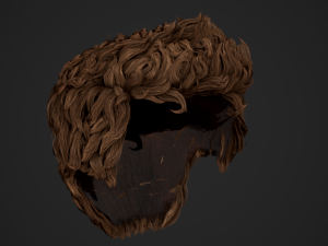 Male Hair Cards Style 5 - Wavy Hair Modelo 3D