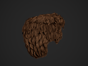 Male Hair Cards Style 5 - Wavy Hair Modelo 3D