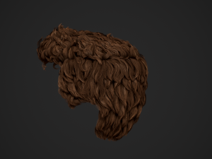 Male Hair Cards Style 5 - Wavy Hair Modelo 3D
