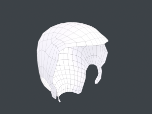 Male Hair Cards Style 5 - Wavy Hair Modelo 3D
