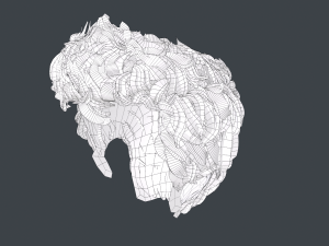 Male Hair Cards Style 5 - Wavy Hair Modelo 3D