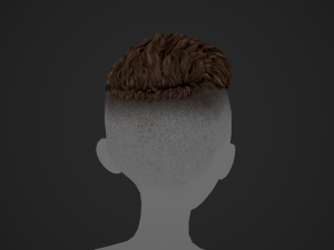 Male Hair Cards Style 6 - Short Straight 2 3D Model