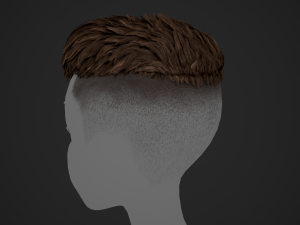 Male Hair Cards Style 6 - Short Straight 2 3D Model