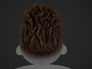 Male Hair Cards Style 6 - Short Straight 2 3D Model
