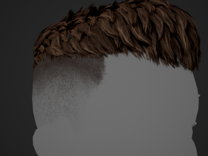 Male Hair Cards Style 6 - Short Straight 2 3D Model