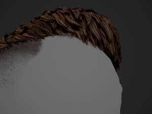 Male Hair Cards Style 6 - Short Straight 2 3D Model