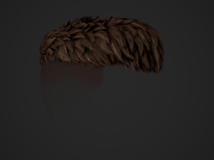 Male Hair Cards Style 6 - Short Straight 2 3D Model