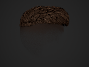 Male Hair Cards Style 6 - Short Straight 2 3D Model