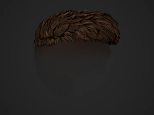 Male Hair Cards Style 6 - Short Straight 2 3D Model