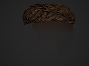 Male Hair Cards Style 6 - Short Straight 2 3D Model
