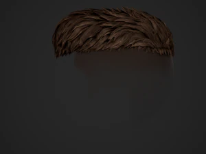 Male Hair Cards Style 6 - Short Straight 2 3D Model