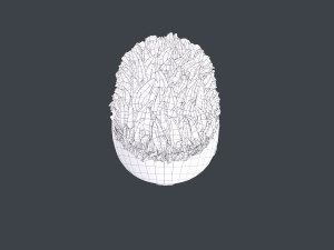 Male Hair Cards Style 6 - Short Straight 2 3D Model