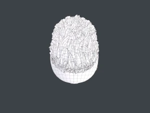 Male Hair Cards Style 6 - Short Straight 2 3D Model