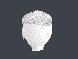 Male Hair Cards Style 6 - Short Straight 2 3D Model