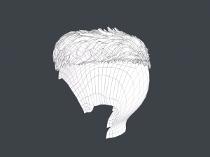 Male Hair Cards Style 6 - Short Straight 2 3D Model