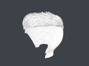 Male Hair Cards Style 6 - Short Straight 2 3D Model