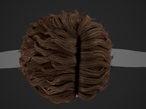 Male Hair Cards Style 7 - Curly Hair 1 3D Model
