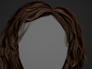 Male Hair Cards Style 7 - Curly Hair 1 3D Model