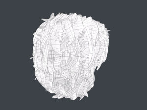 Male Hair Cards Style 7 - Curly Hair 1 3D Model