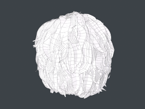 Male Hair Cards Style 7 - Curly Hair 1 3D Model
