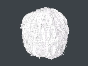 Male Hair Cards Style 7 - Curly Hair 1 3D Model