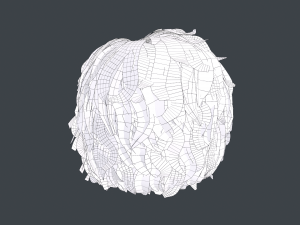 Male Hair Cards Style 7 - Curly Hair 1 3D Model
