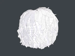 Male Hair Cards Style 7 - Curly Hair 1 3D Model