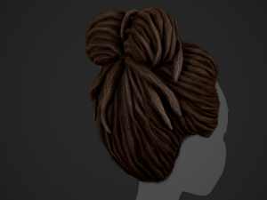 Male Hair Cards Style 8 - Dreadlocks 1 Modelo 3D