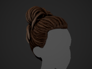 Male Hair Cards Style 8 - Dreadlocks 1 Modelo 3D