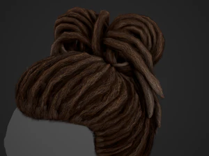 Male Hair Cards Style 8 - Dreadlocks 1 3D Model