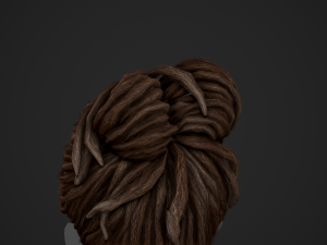 Male Hair Cards Style 8 - Dreadlocks 1 Modelo 3D