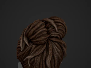 Male Hair Cards Style 8 - Dreadlocks 1 3D Model